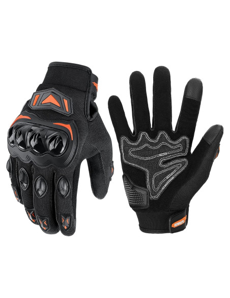 Guantes de Motocicleta KEMIMOTO L Naranja Transpirables
