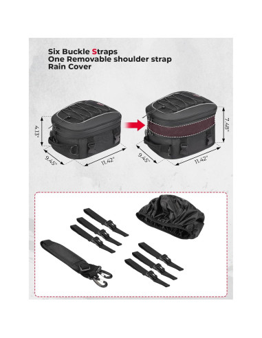 Bolsa de Cola KEMIMOTO para Motocicleta 7-14L Impermeable