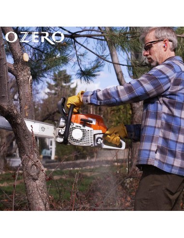 Guantes de trabajo OZERO de cuero de vaca Mediano Oro