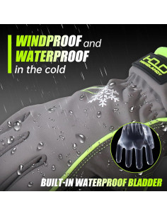 Guantes de Trabajo Impermeables Handlandy Térmicos 3M Verde 2