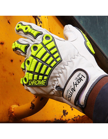 Guantes de Trabajo Hexarmor 4080 Cuero X-Large Resistentes