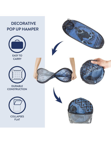 Cesto Plegable Idea Nuova Pantera Negra 21.5L con Asas