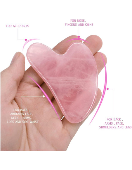 Kit de Rodillo de Jade Rosenice para Masaje Facial 9x6cm