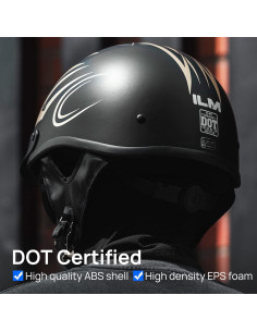 Casco Abierto ILM 210V Extra Grande Dorado con Visera 2