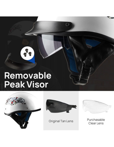 Casco Abierto ILM 210V Grande Águila para Motocicleta