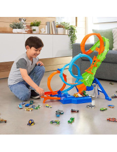 Juego de Pista Hot Wheels Action 4-Loop Crash Out con Auto 1:64 2