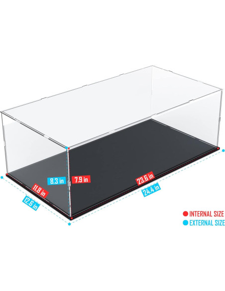 Caja de Exhibición Acrílica Choowin 60x30x20 cm para Lego