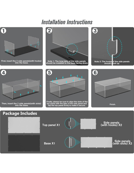 Caja de Exhibición Acrílica Choowin 60x30x20 cm para Lego