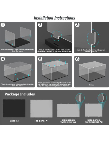 Caja de Exhibición Acrílica Choowin 50x40x30 cm para Lego
