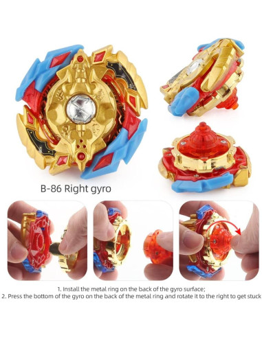 Set de Juguete Bey Battling Top Burst 12 Giros 2 Lanzadores