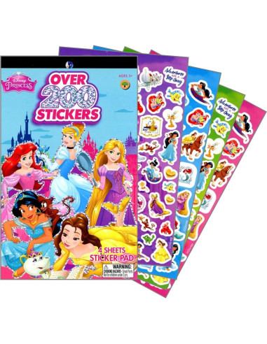 Libro de Pegatinas Disney Princesa 200 Piezas para Niños