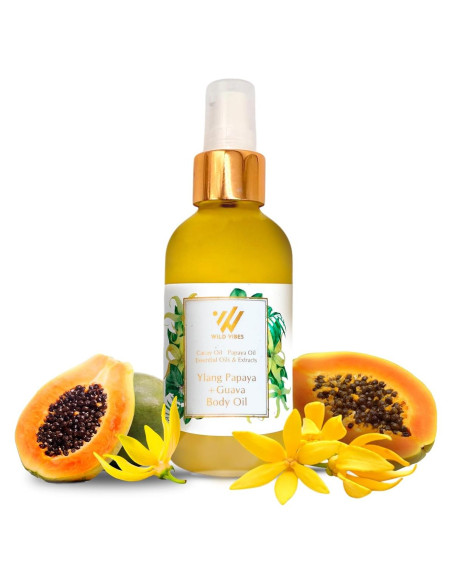 Aceite Corporal Orgánico Wild Vibes 118 ml Ylang Papaya Guayaba Aceite Corporal Orgánico Wild Vibes 118 ml Ylang Papaya Guayaba