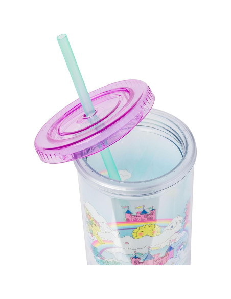 Vaso Frío My Little Pony 591 ml con Tapa y Pajilla