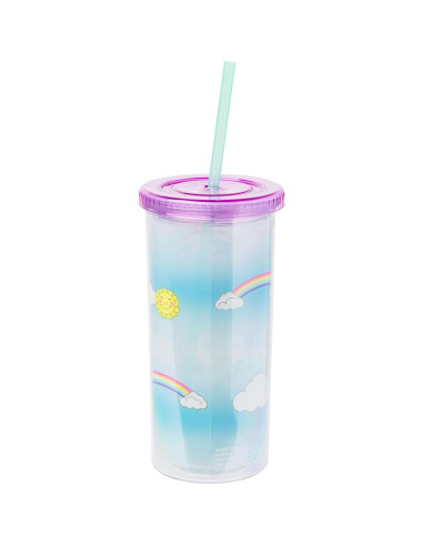 Vaso Frío My Little Pony 591 ml con Tapa y Pajilla