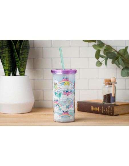 Vaso Frío My Little Pony 591 ml con Tapa y Pajilla