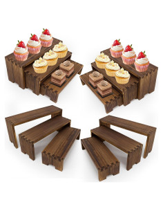 Juego de 12 Soportes de Exhibición de Madera - Varbonia