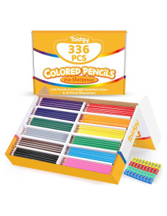 336 Lápices de Colores Toidgy con 36 Sacapuntas