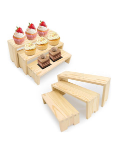 Juego de Soportes de Exhibición de Madera 6 Piezas - Varbonia
