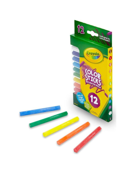 Crayola Color Sticks 12 Piezas Sin Madera No Tóxicos