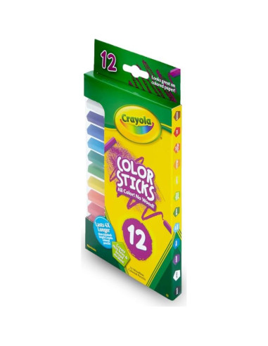 Crayola Color Sticks 12 Piezas Sin Madera No Tóxicos