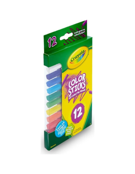Crayola Color Sticks 12 Piezas Sin Madera No Tóxicos