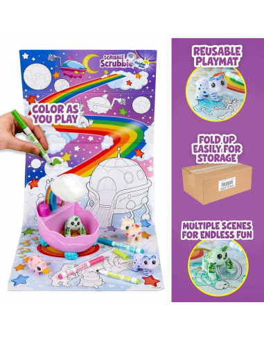 Conjunto de Baño Arcoíris Crayola Scribble Scrubbie 4 Mascotas