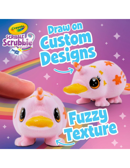 Conjunto de Baño Arcoíris Crayola Scribble Scrubbie 4 Mascotas
