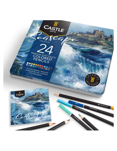 Conjunto de 24 Lápices de Colores Castle Art Seascape