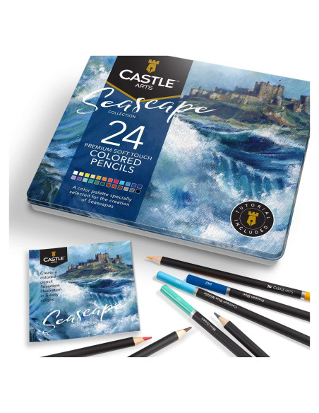 Conjunto de 24 Lápices de Colores Castle Art Seascape