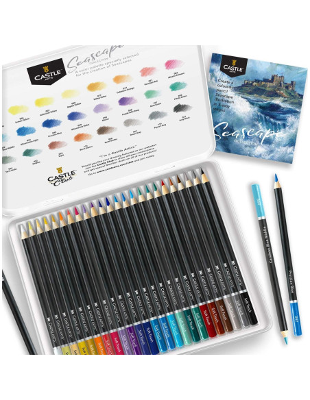 Conjunto de 24 Lápices de Colores Castle Art Seascape