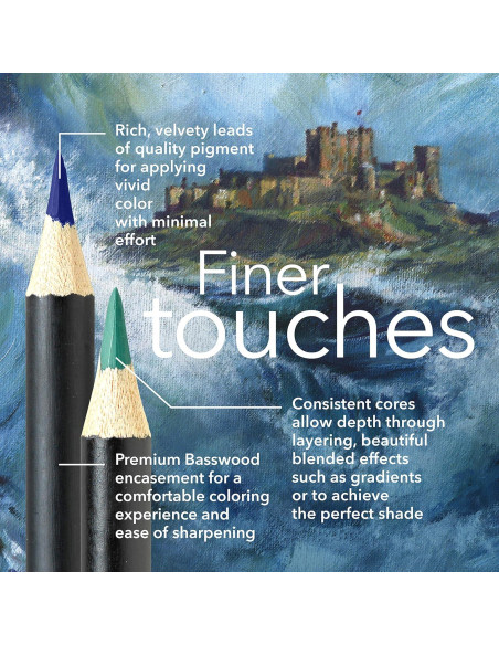 Conjunto de 24 Lápices de Colores Castle Art Seascape