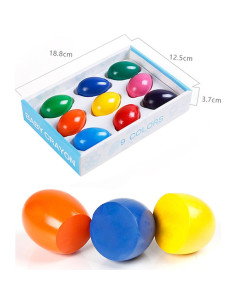 Crayones para Niños MAGQOO 9 Colores Lavables No Tóxicos 2