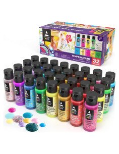 Pintura Tempera ARTEZA 32 Colores 60ml Lavable Niños