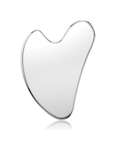 Herramienta Gua Sha de Acero Inoxidable CAEYPOAR 8.5x5.5cm