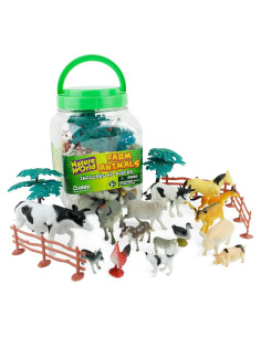 Cubo de Juguetes de Animales de Granja Boley 40 Piezas