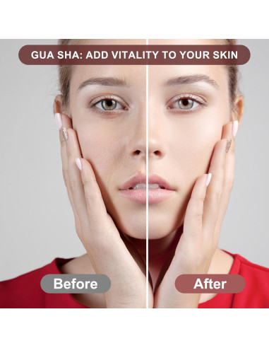 Herramienta Gua Sha de Acero Inoxidable CAEYPOAR 8.5x5.5cm