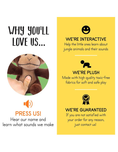 Juego de Animales de Peluche Hablantes Plush Creations - 4 Piezas