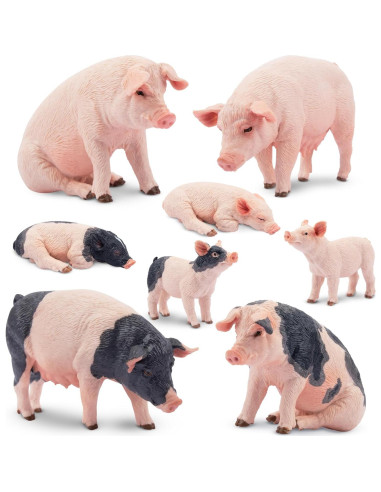 Conjunto de Figuras de Cerdo Realistas Toymany 32PCS