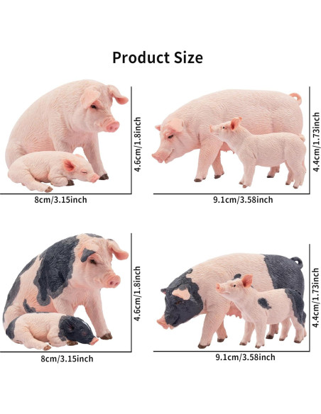 Conjunto de Figuras de Cerdo Realistas Toymany 32PCS