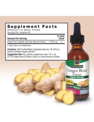 Extracto Herbal de Jengibre Orgánico Respuesta de la Naturaleza 60 ml