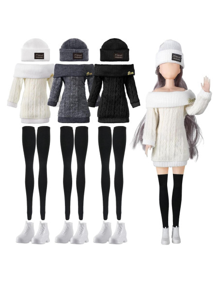 Geyoga Ropa de Muñeca 12 Pcs 30,48 cm Accesorios