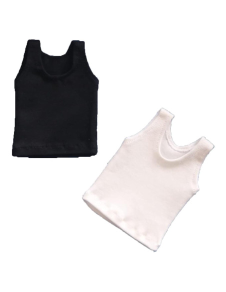 Ropa para muñecos SSbeauty M 1/6 Chaleco Negro y Blanco