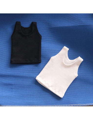 Ropa para muñecos SSbeauty M 1/6 Chaleco Negro y Blanco