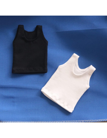 Ropa para muñecos SSbeauty M 1/6 Chaleco Negro y Blanco