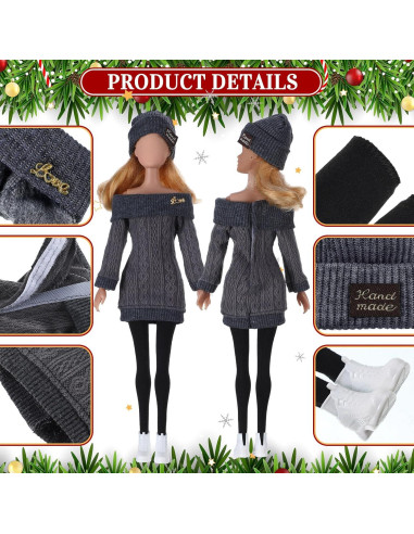 Geyoga Ropa de Muñeca 12 Pcs 30,48 cm Accesorios