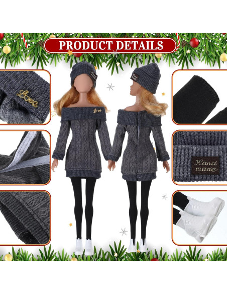 Geyoga Ropa de Muñeca 12 Pcs 30,48 cm Accesorios