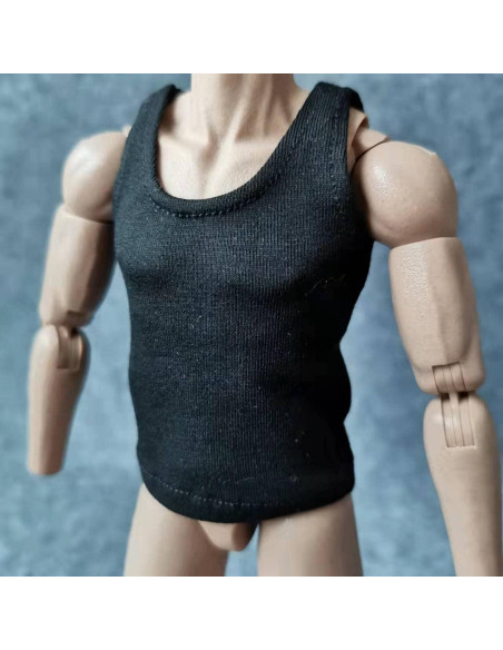 Ropa para muñecos SSbeauty M 1/6 Chaleco Negro y Blanco