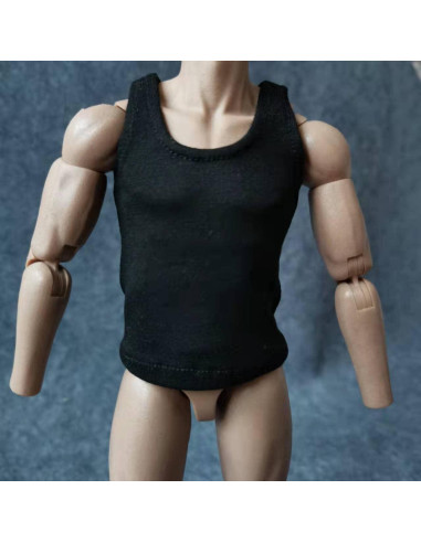 Ropa para muñecos SSbeauty M 1/6 Chaleco Negro y Blanco