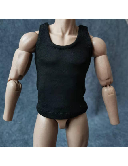 Ropa para muñecos SSbeauty M 1/6 Chaleco Negro y Blanco