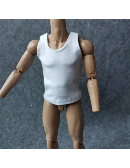 Ropa para muñecos SSbeauty M 1/6 Chaleco Negro y Blanco